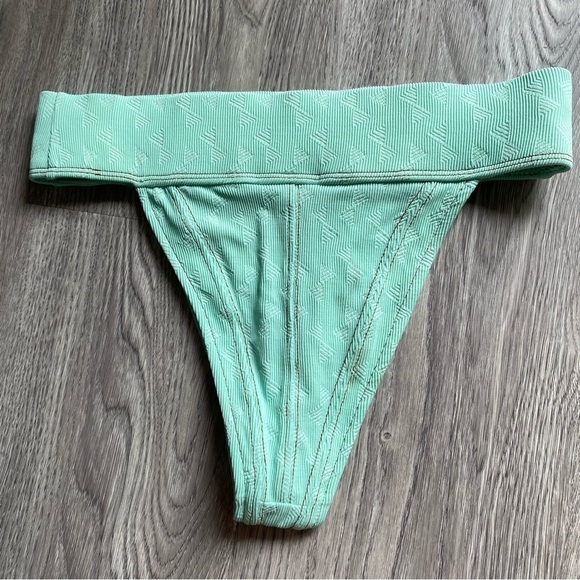 Free People Free-est Dylan High-Waist Bikini Bottoms Size Medium Turquoise - Picture 4 of 9